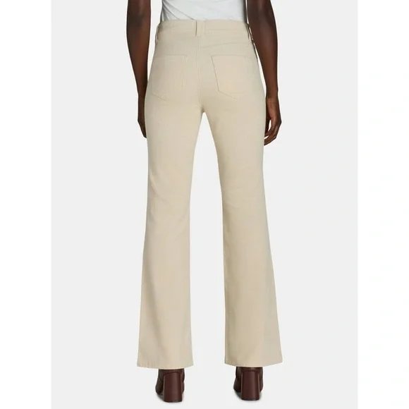 Time and Tru Women’s High Rise Corduroy Flare Pants - Picture 2 of 3